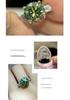 Luxury 5 Carat Green Moissanite Women's Ring: European & American Trendy Matching Diamond Rings