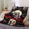 1pc. Nightmare Before Christmas Jack & Sally Romantic Quotes Blanket, Perfect for Home Decor, Gift Idea, Seasonal Use, Cozy Throw Blanket, Cute Cartoo