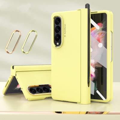 Shockproof Luxury S Pen Holder Phone Case For Samsung Galaxy Z Fold 4 5g Fold4 Tempered Glass Film For Samsung Z Fold4 Cases