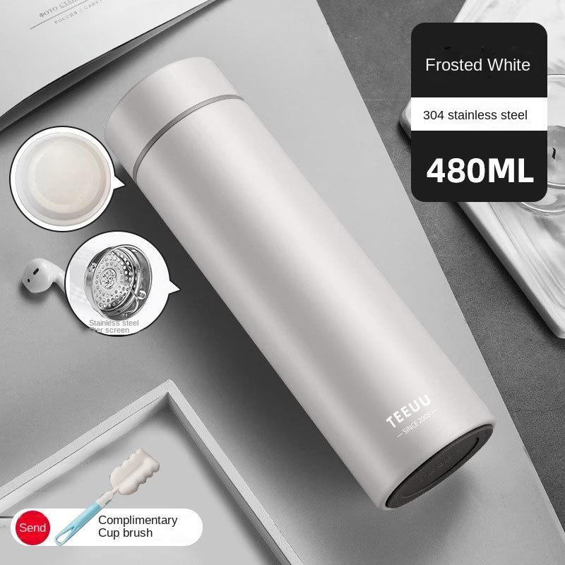 

Вакуумная кружка из нержавеющей стали 304, мужская деловая прямая чашка для чая, чашка для чая с разделением воды 480ml-520ml