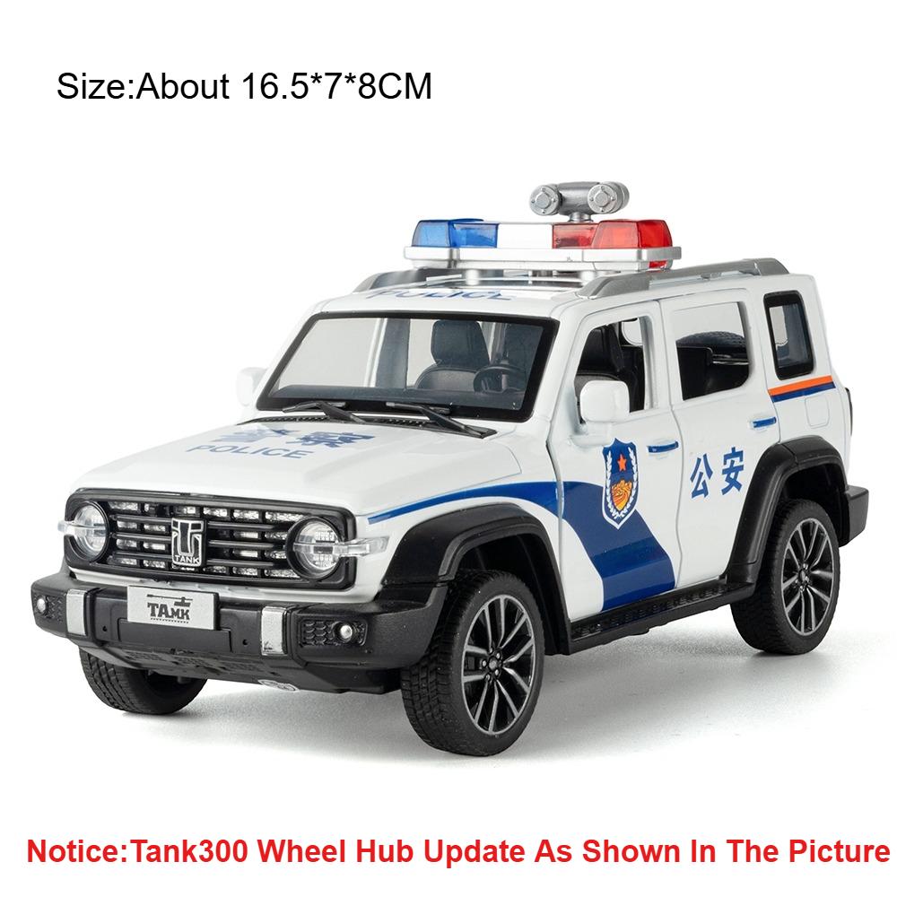 

1:32 Tank300 Sabertooth Car Model Toy Alloy Body Doors Opened Shock Absorption Off-road Police Cars Models Children s Gifts