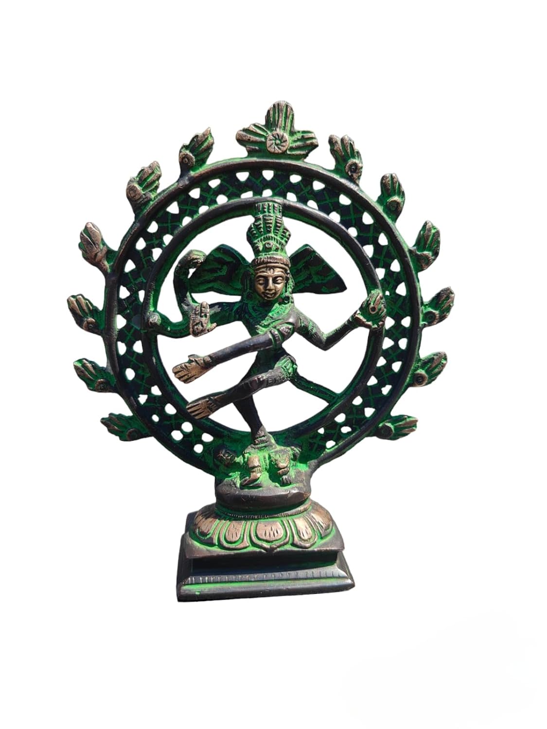 

Статуетка Натарадж з чистої латуні, Ідол танцюючого Шиви, Фігурки Рудри Шиви - 15 см