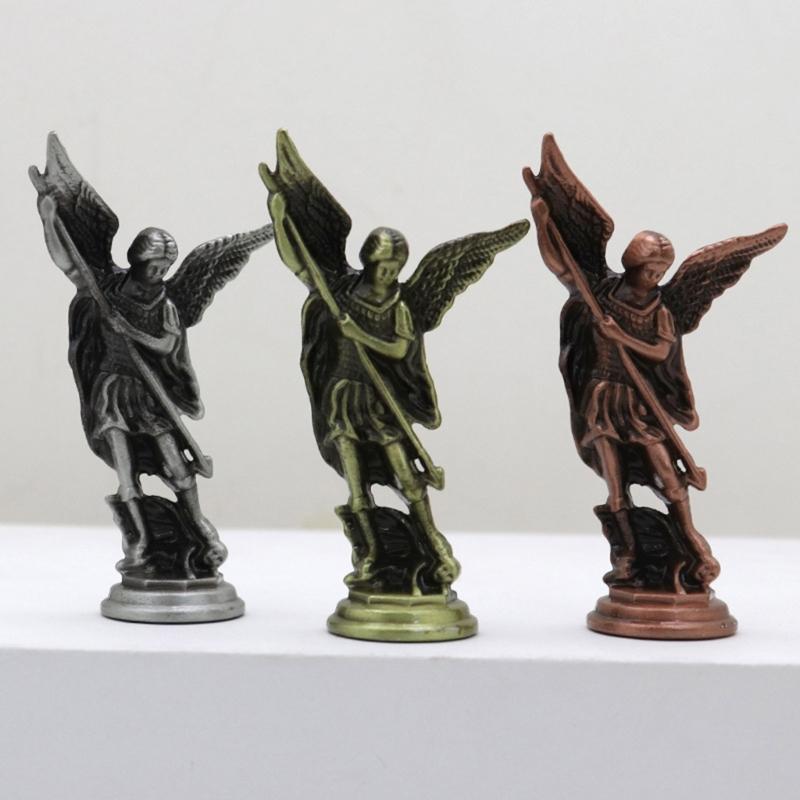 Modern Crafts Centerpieces Metal Statue Tabletop Office Guardian Ornaments Religious Guardian Decorations Photo