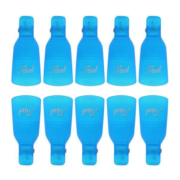 10PC Plastic   Cap Clip UV Gel Polish Remover Wrap Tool