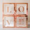 Set of 4 Baby Boxes with Letters Wedding Birthday Party Decoration Photo Props