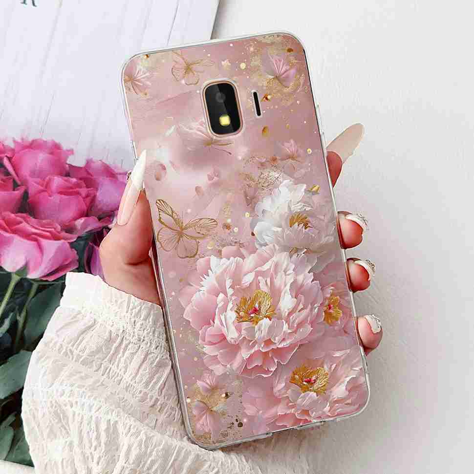 For Samsung Galaxy J2 Core 2018 Case Flower Dragon Soft Silicone TPU Back Cover For Samsung J2 Core J2 Pro 2018 Phone Cases Bags