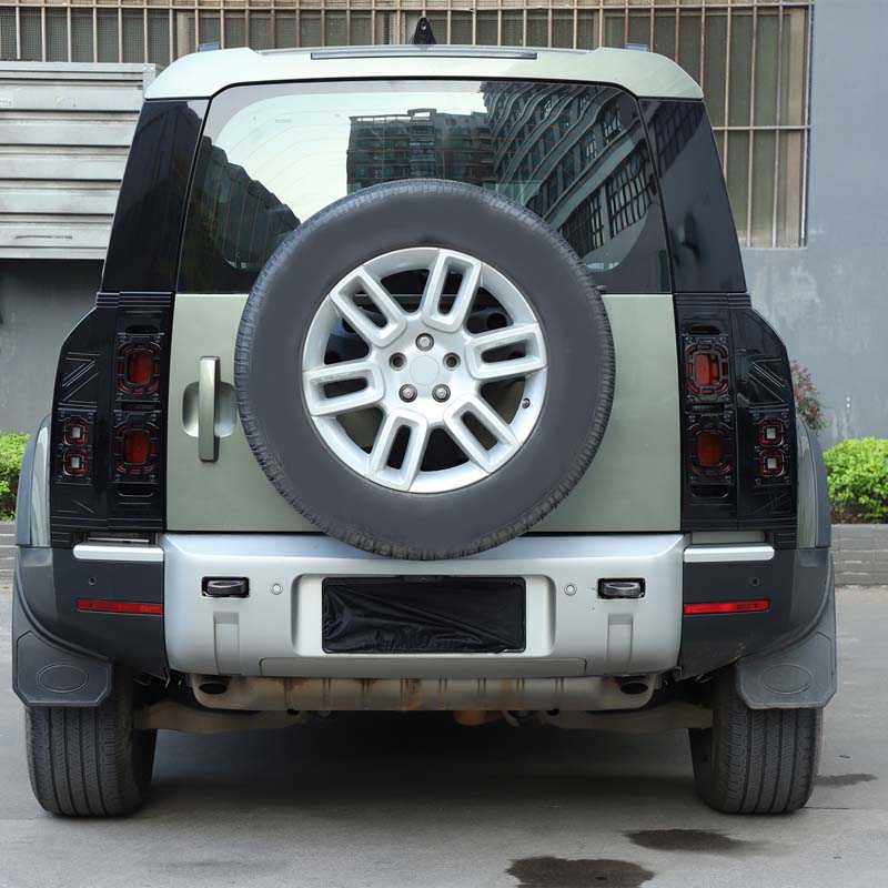 For Land Rover Defender 90 110 20-25 ABS Glossy black Car Rear Brake Light Wide Indicator Light Protective Net Cover Accessories