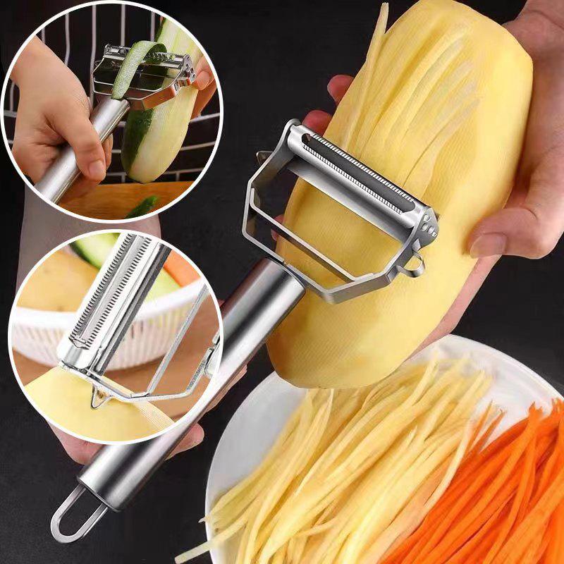 Stainless Steel Multifunctional Kitchen Grater and Peeler for Vegetables and Fruits