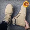 Men's Velvet High Top Boots Are Warm Fashionable Versatile Trendy Lightweight Men's Outdoor Travel Shoes