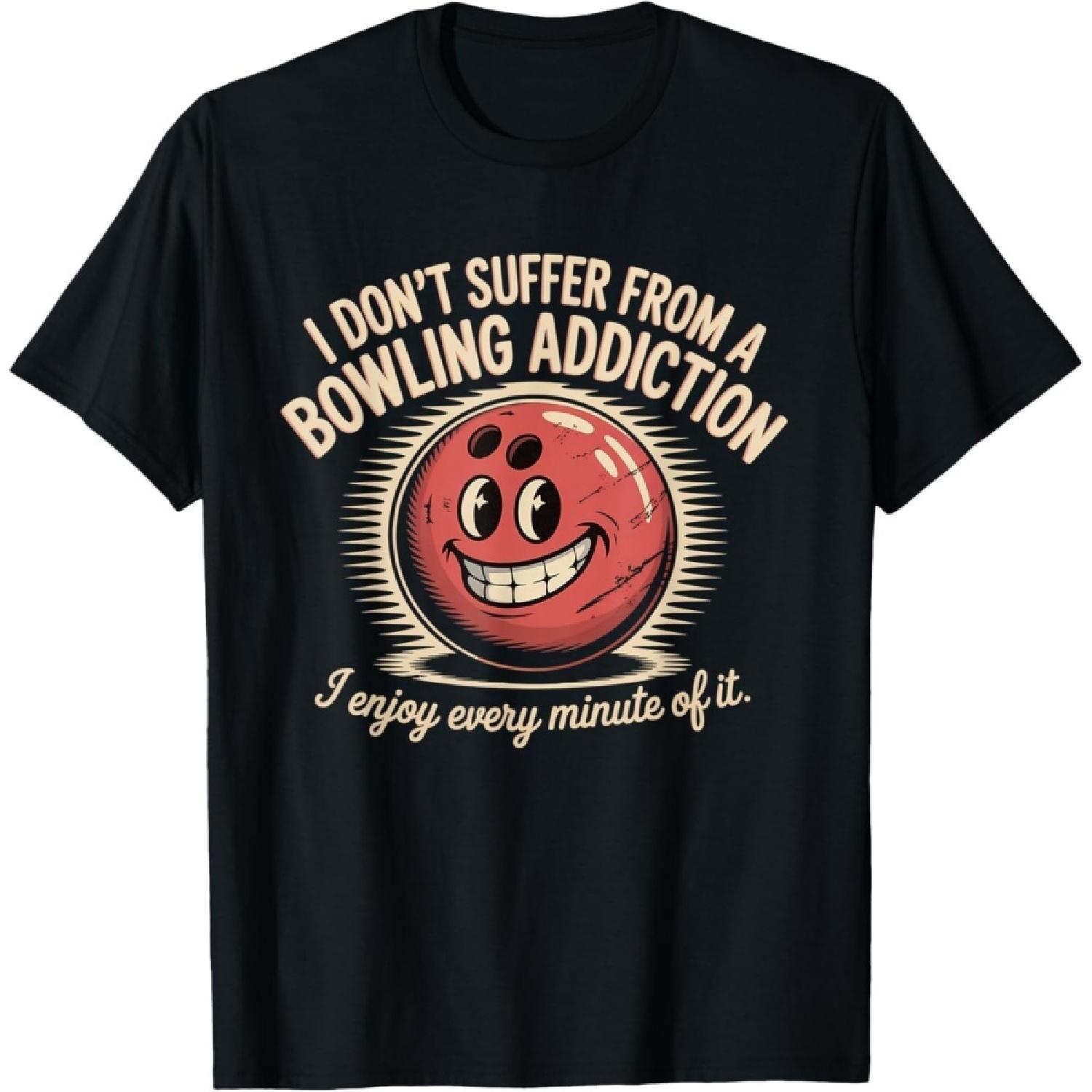 QINGXIUU Bowling Enthusiast Funny Quote Enjoy Every Moment T-Shirt S