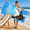 l'Oheme Logo Print Beach Towel, Large Soft Quick Dry Towel for Beach Camping Swimming