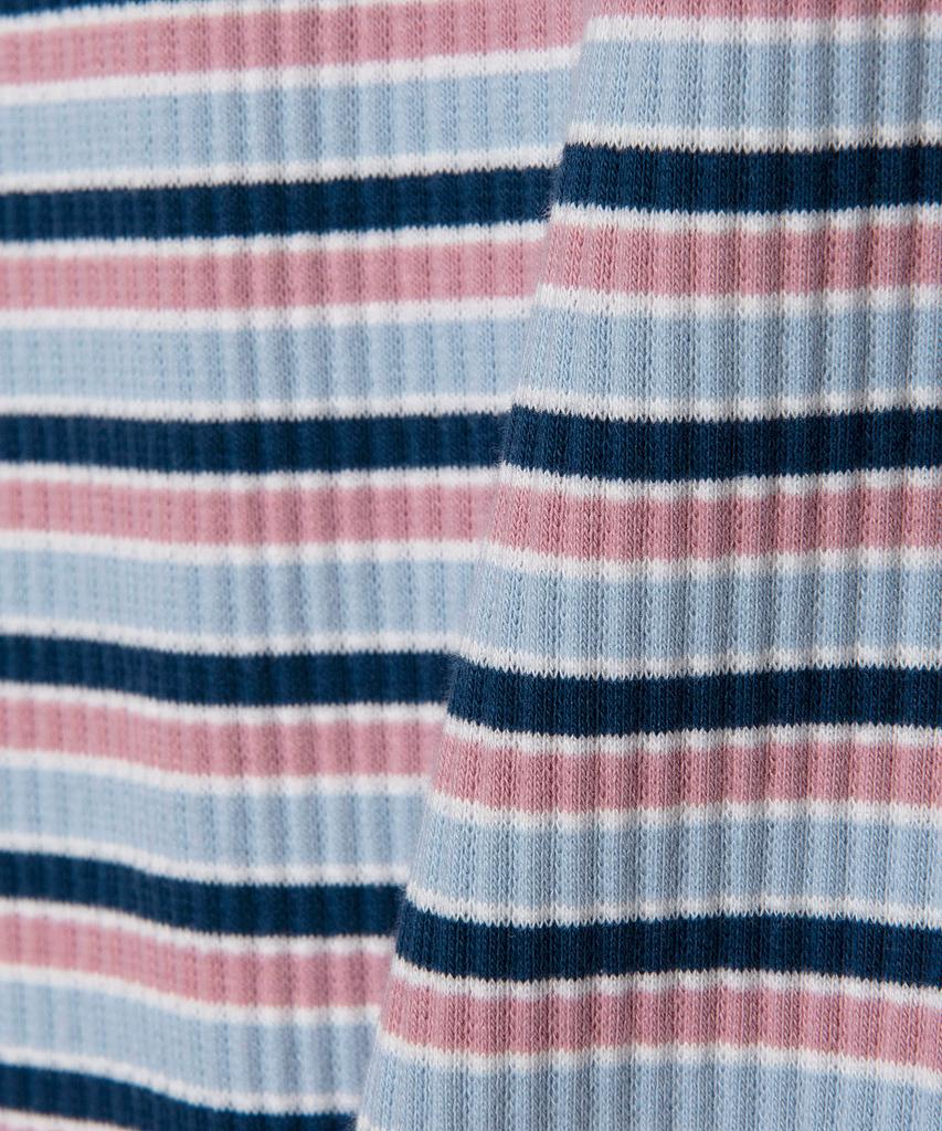LEE Women'S Ribbed Stripe T-Shirt Blue