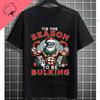 Funny Muscular Santa Christmas Gym Graphic Tshirt Casual Sports Humor Style Pure Cotton Shortsleeve Tshirt Outdoor Clothing