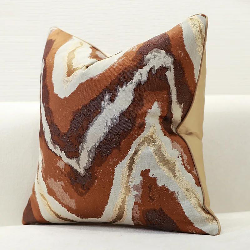 

Luxury Jacquard Pillowcase Beige Grey Decorative Sofa Cushion Case Pillow Cover For Home Decor Car Bed Cushion Cover 30x50cm(12x20in)