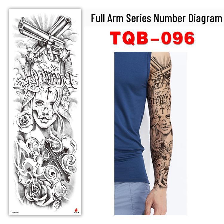 Waterproof Full Arm Customizable Big Flower Tattoo Stickers - TQB081-100
