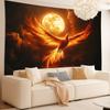 VIKAMA Blaze Phoenix Tapestry With Cloud Patterns For Living Room And Bedroom Featuring a Fantasy Style Decoration