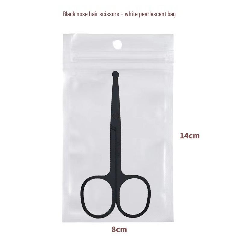In-Stock Sharp A-Type Eyebrow and Nose Hair Scissors - Stainless Steel Makeup Tool with Pointed Tips