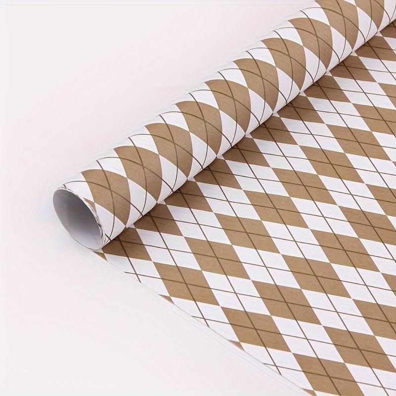 10Pcs Golden Gift Wrapping Paper Holiday Simple Light Luxury Plaid Stripes Diy Book Wrapping Paper Gift Paper