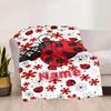 Ladybug Floral Pattern Customize Your Name Blankets Cozy Soft Lightweight Allseason Multipurpose Blanket For Picnics Sofas Offices Beds Living Rooms