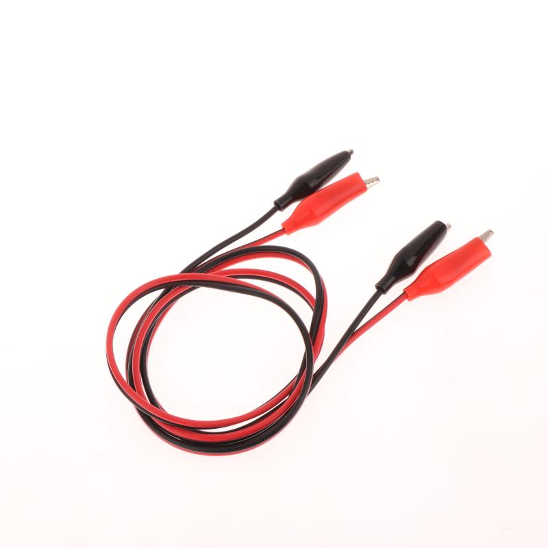 2Pcs 1M Alligator Clip Test Leads 2 Wires 4 Clips Jumper Wires Red Black Crocodile Clip For Battery Electronics Diy Circuit