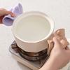 Cute Silicone Cat Shaped Cup Lid Airtight Seal Dustproof Camping Mugs Covers Heat-Resistant for Coffee Milk Tea Reusable Contain