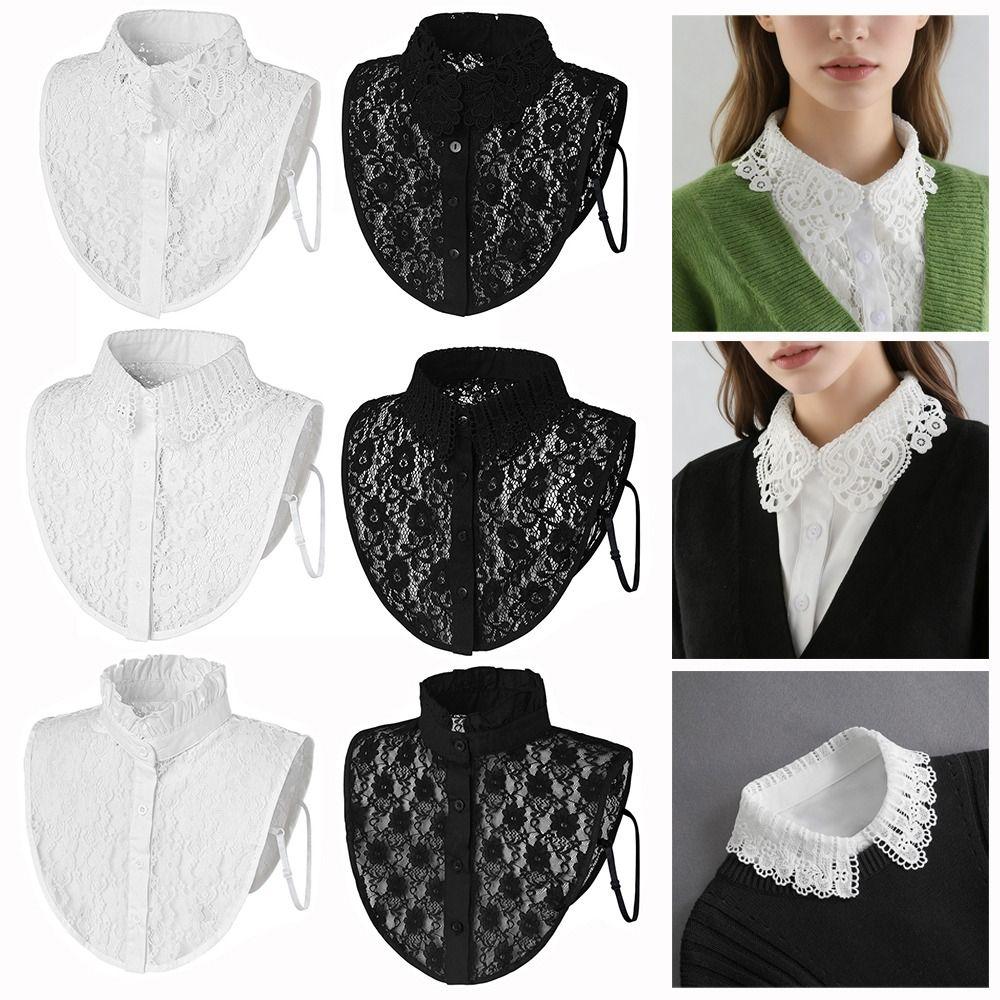 Detachable False Collar White Black Neckline Clothes Accessory Shawl Wrap Women Girls