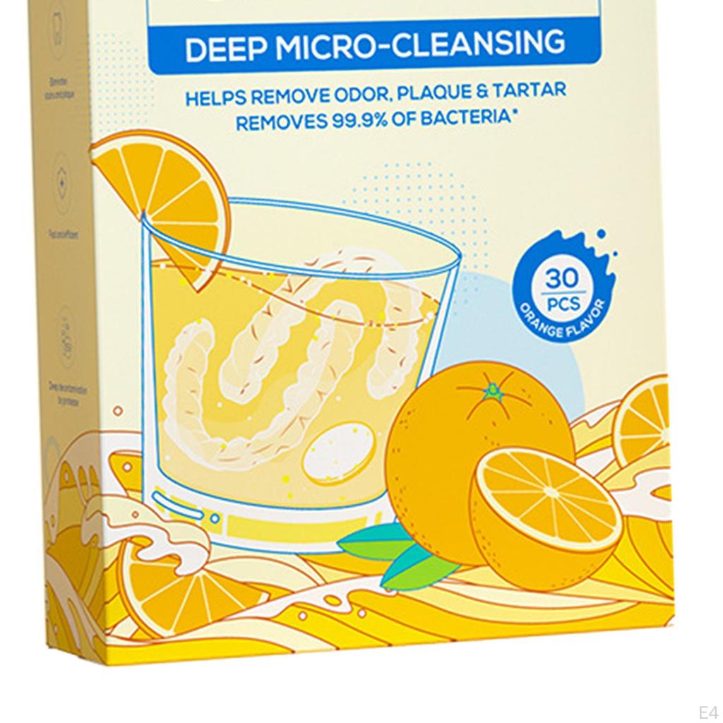 30 Pieces Denture Cleaner Tablet Cleaning Tool False Tooth Sakura flavor