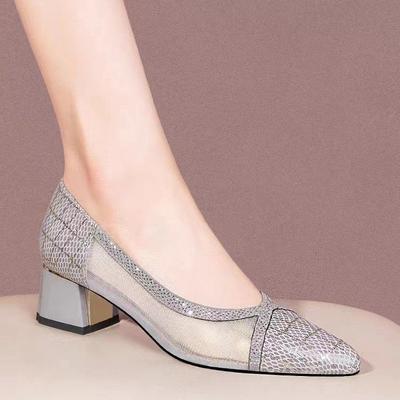 Mocasini de vară pentru femei, luxoși, eleganți, casual, pentru femei, tendințe 2024, confortabili, cu plasă, pentru exterior, modă, cu toc pană, cu vârf ascuțit