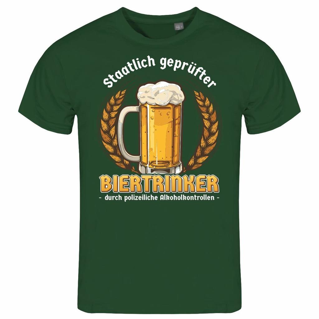 Mens T-Shirt State Certified Beer Drinker S to XXL Police Alcohol Beer