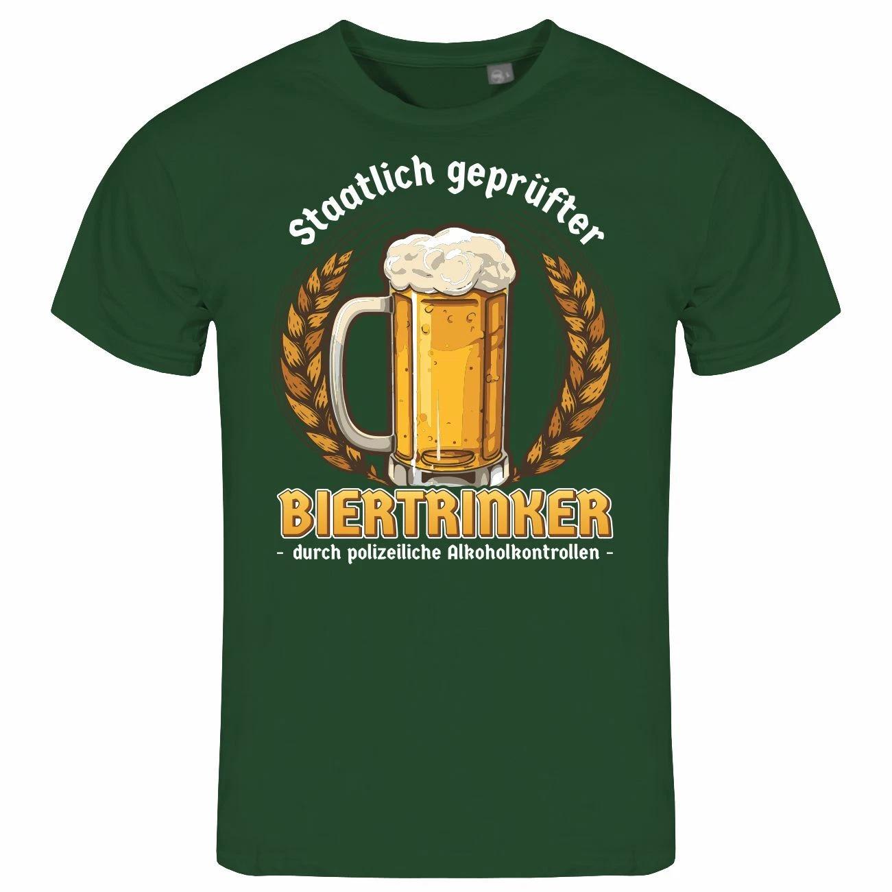 Mens T-Shirt State Certified Beer Drinker S to XXL Police Alcohol Beer XL