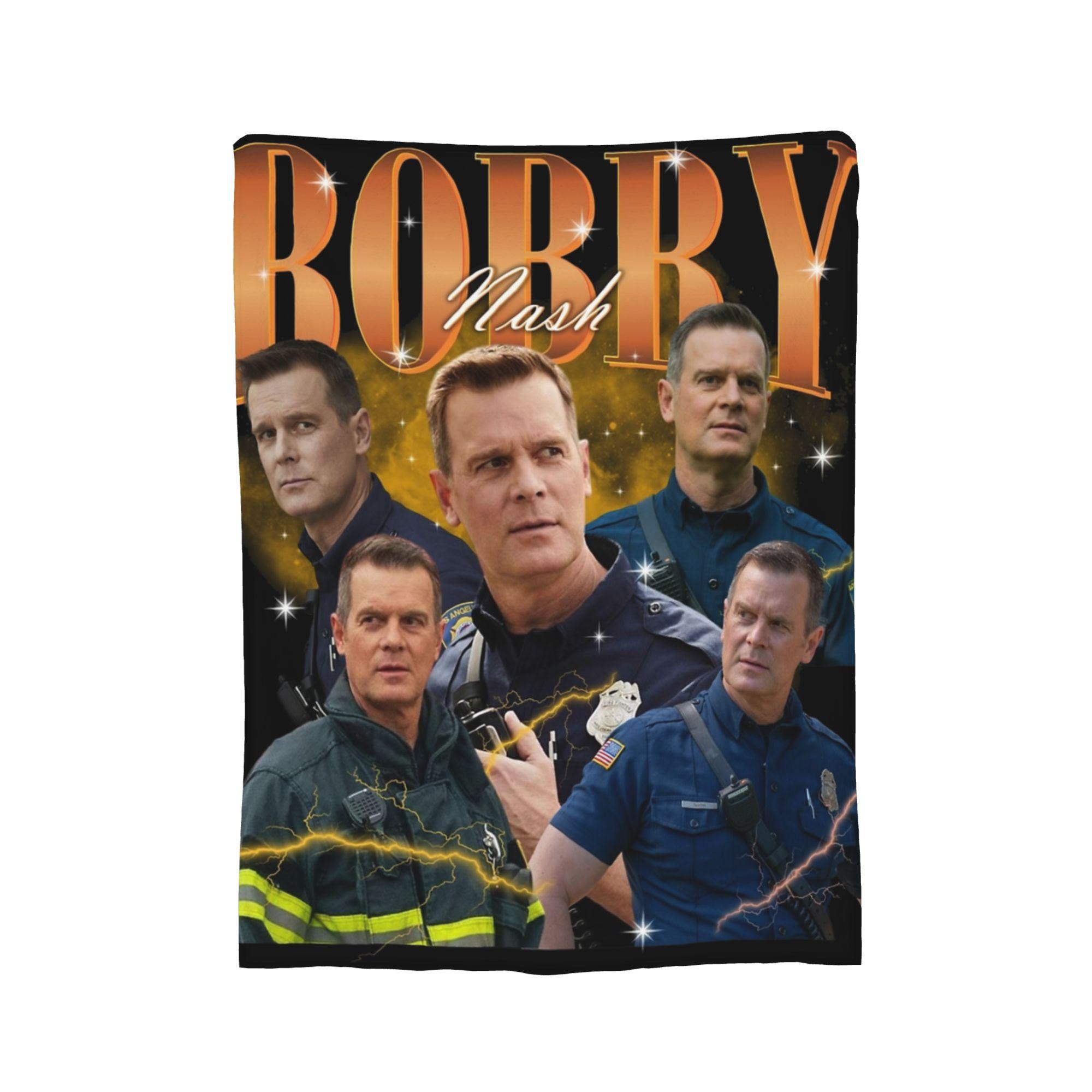 Bobby Nash 9-1-1 Firefighter Blanket Fleece Print   Multifunction Super Warm Throw Blankets for Home Couch Rug Piece 30x40in