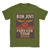Harajuku T Shirt Summer Bon Jovi Keep The Faith World Tour  Cotton Tshirt for Unisex Awesome Wholesale Short Sleeve Tees