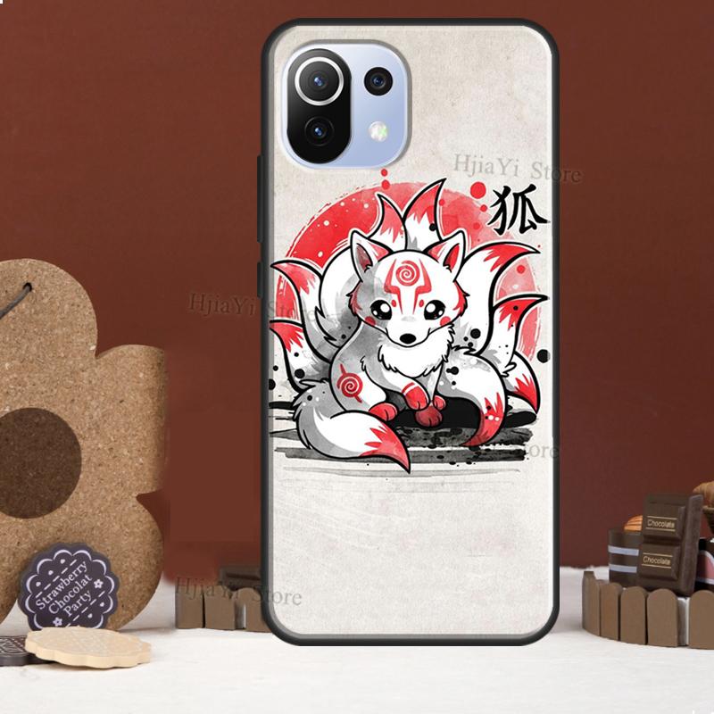 Kitsune Fox Art Funda For POCO F5 X3 X4 X5 Pro F4 GT C40 F3 Case For Xiaomi 11T 12T Pro 12 X 13 Lite Cover