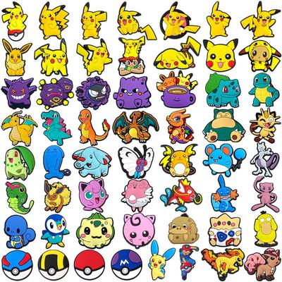 Yumuşak Kauçuk Pokemon Çiçek Terlik Ayakkabı Tokaları