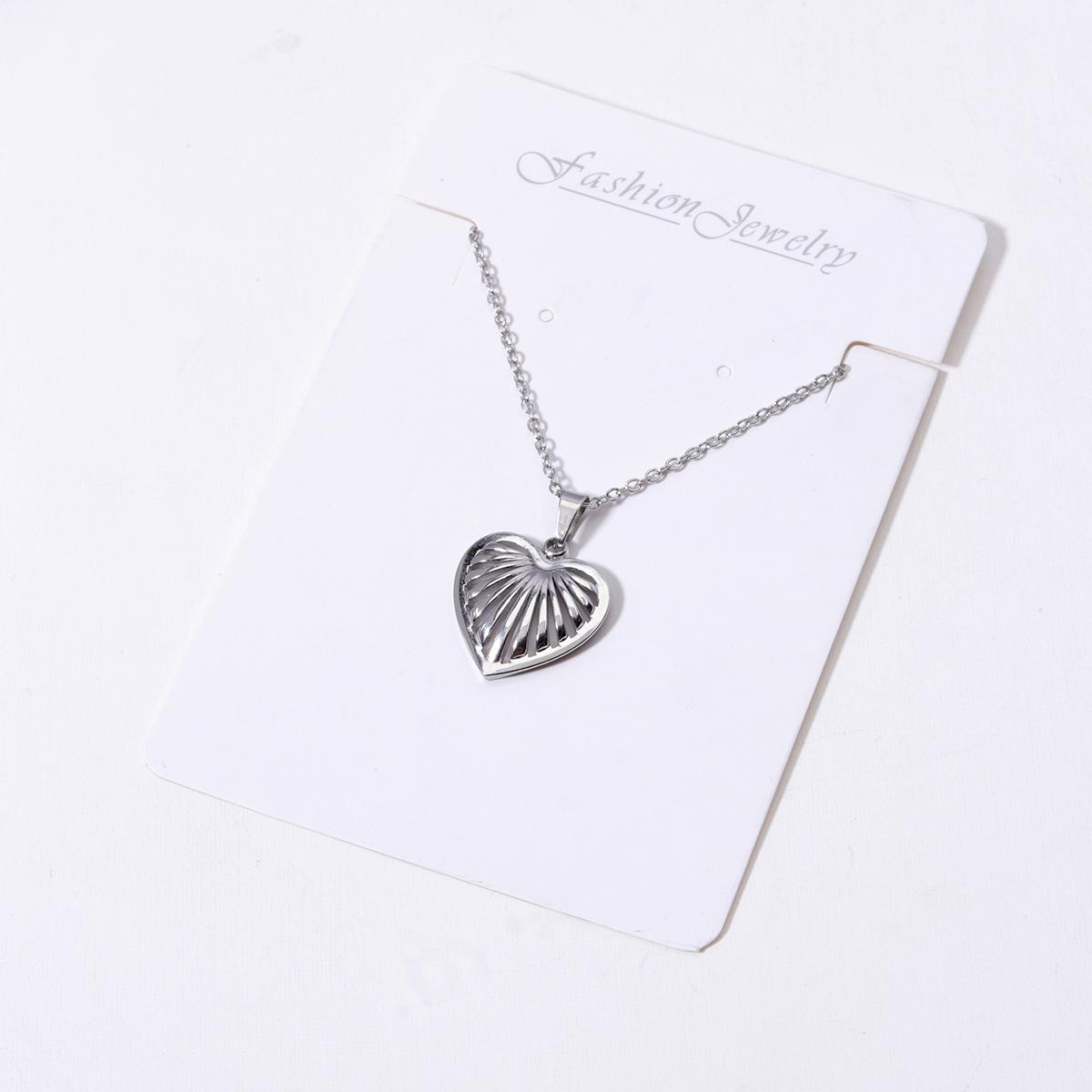 Stainless Steel Pendant Necklace with Gold Chain