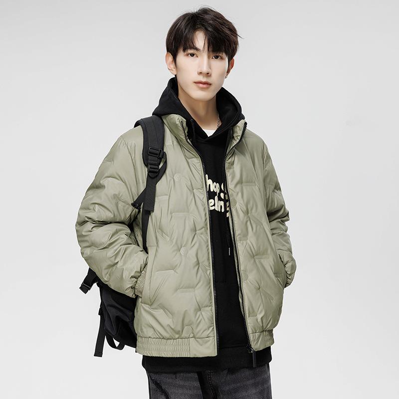 New Stand-up Collar Down Jacket Men's Winter Fashion Korean Version of Casual White Duck Down Thickened Warm Coat Versatile Jacket Men