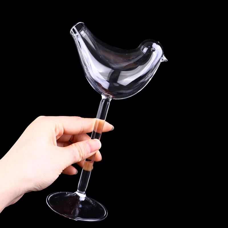 Transparent Bird-Shaped Cocktail Glasseshigh Shed Wine Glass Drinking Cup