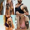 3 Stück Temporäre Tattoos Realistische Temporäre Tattoos Skelett mit Kapuze Spinnenkopf Totenkopf Drachenschädel Für Männer Erwachsene Oberschenkel