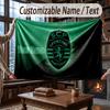 Custom Name Flannel Throw Blanket Sporting CP Pattern Warm Home Decoration