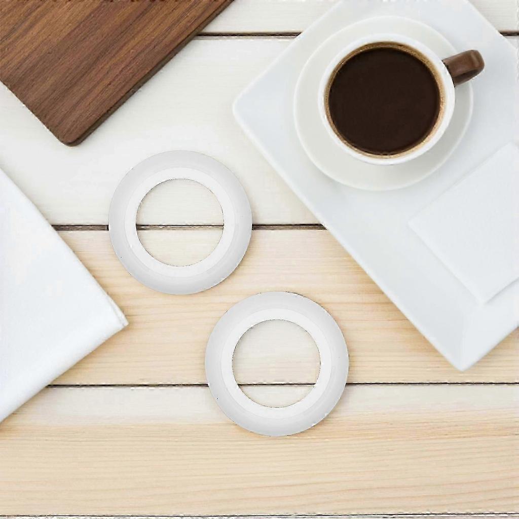 2026 Best!! Silicone Cup Sleeve for Insulated Coffee 2Pcs Reusable Protective White Mug Covers