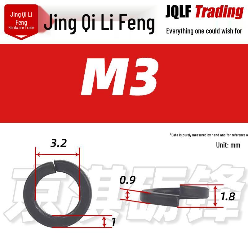 High-Strength Blackened Spring Washer M3-M64 GB93