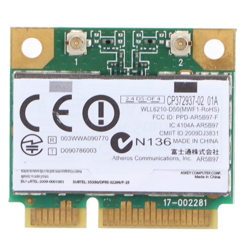 Network Card 2.4GHz 300Mbps Mini PCI E Good Compatibility Wireless Network Adapter