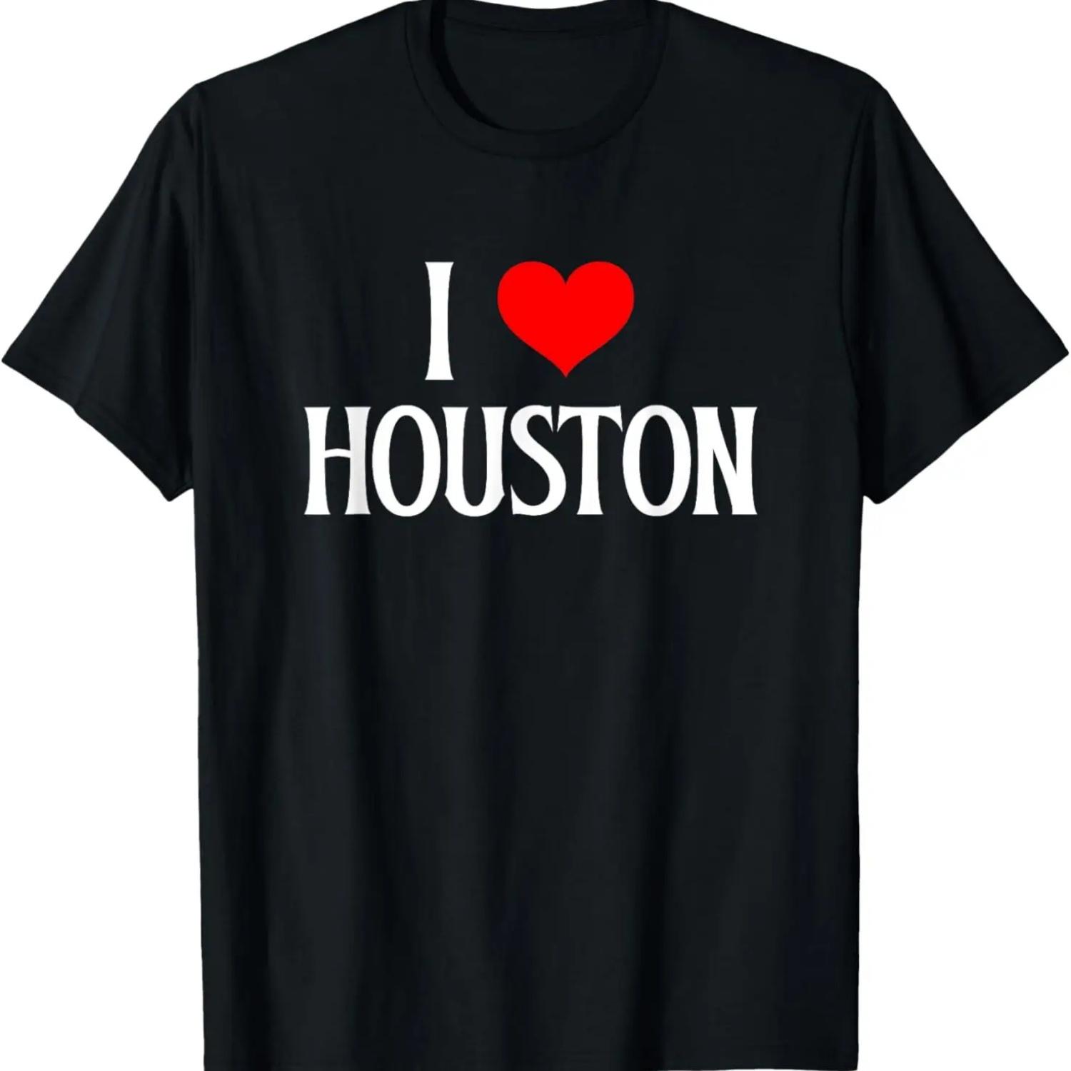 I Love Houston TX Space City Family Holiday Travel Souvenir T-Shirt S чёрный