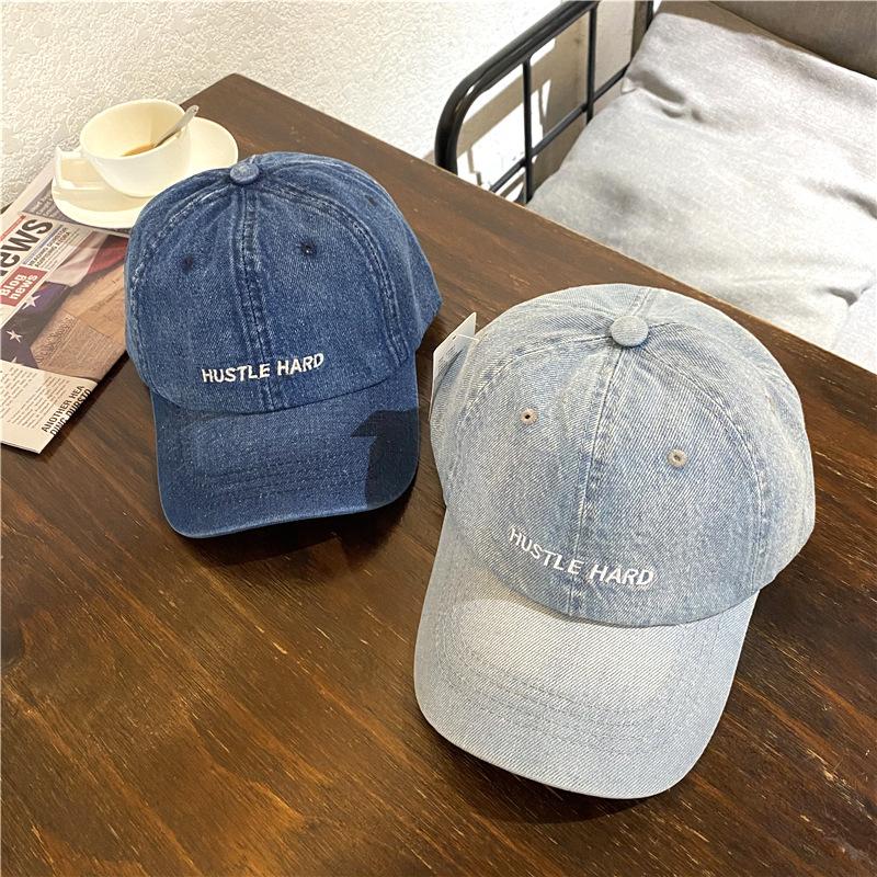 Denim Series, Retro and Old Baseball Cap for Women, Summer Versatile Casual Sunshade Cap for Men