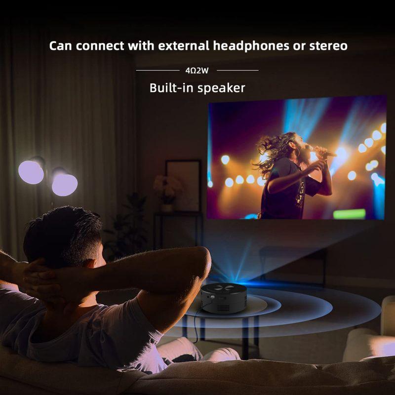 1PC Mini Projetor Tela 180P 4K Projetor Com Fio Portátil Home Theater Presente Para Crianças Cinema Vídeo Smart HD TV Filme Media Player Para IOS Android