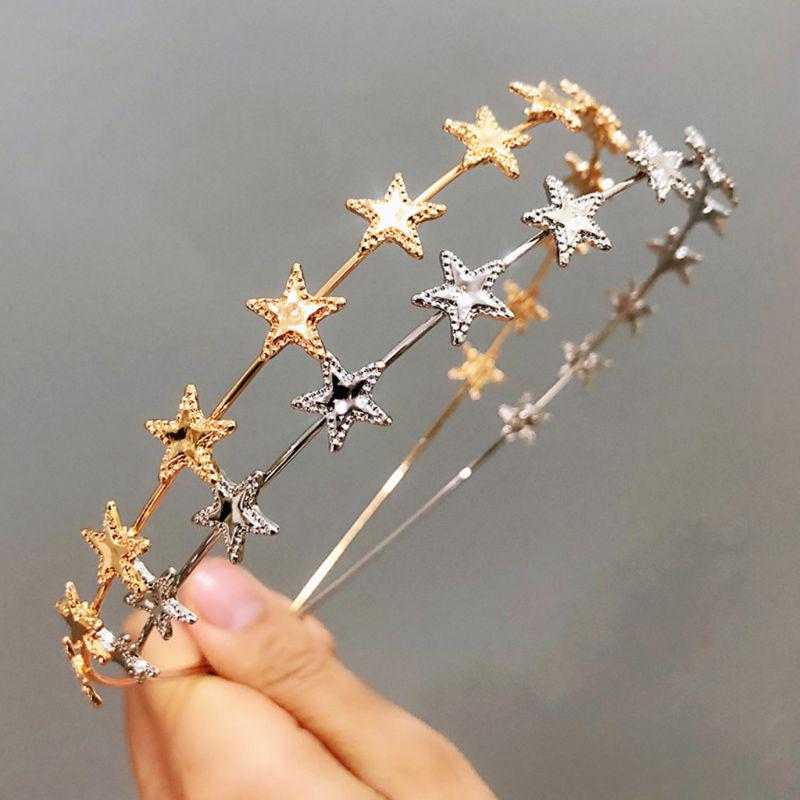 Star Headband Headbands Chain Bands Metal Pentagram Women Band Hair Jewelry Star Headband Headbands Chain Bands Metal Pentagram Women Band Hair Jewelry