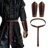 Renaissance Wikinger Kostüm Zubehör, Mittelalterliche Piraten Leder Armschienen Gürtel Halloween Renaissance Cosplay Kostüme