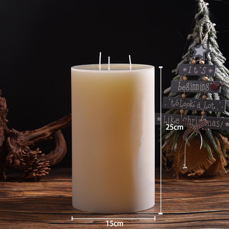Classic Ivory Smokeless White Cylindrical Wedding Candles for Home and Restaurant Decor - Free Shipping