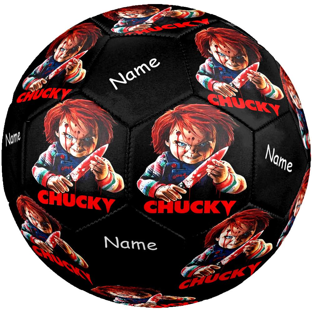 Custom Name Chucky Theme Size 5 Soccer Ball, Suitable for Both Indoor and Outdoor Matches, a Gift Suitable for Everyone.