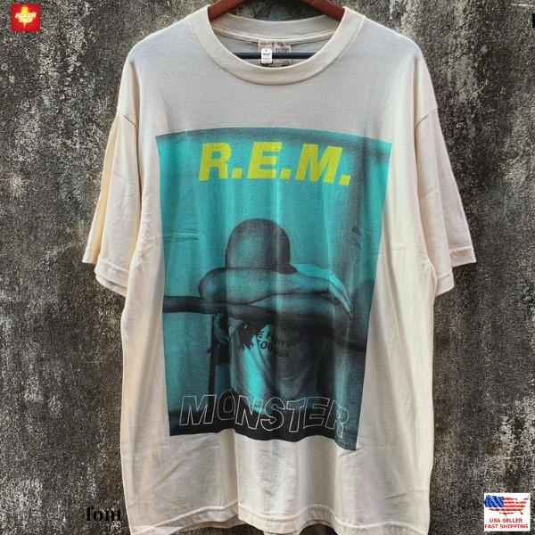 The 90s REM Rock Band Rare Design White Unisex T shirt Reprint L